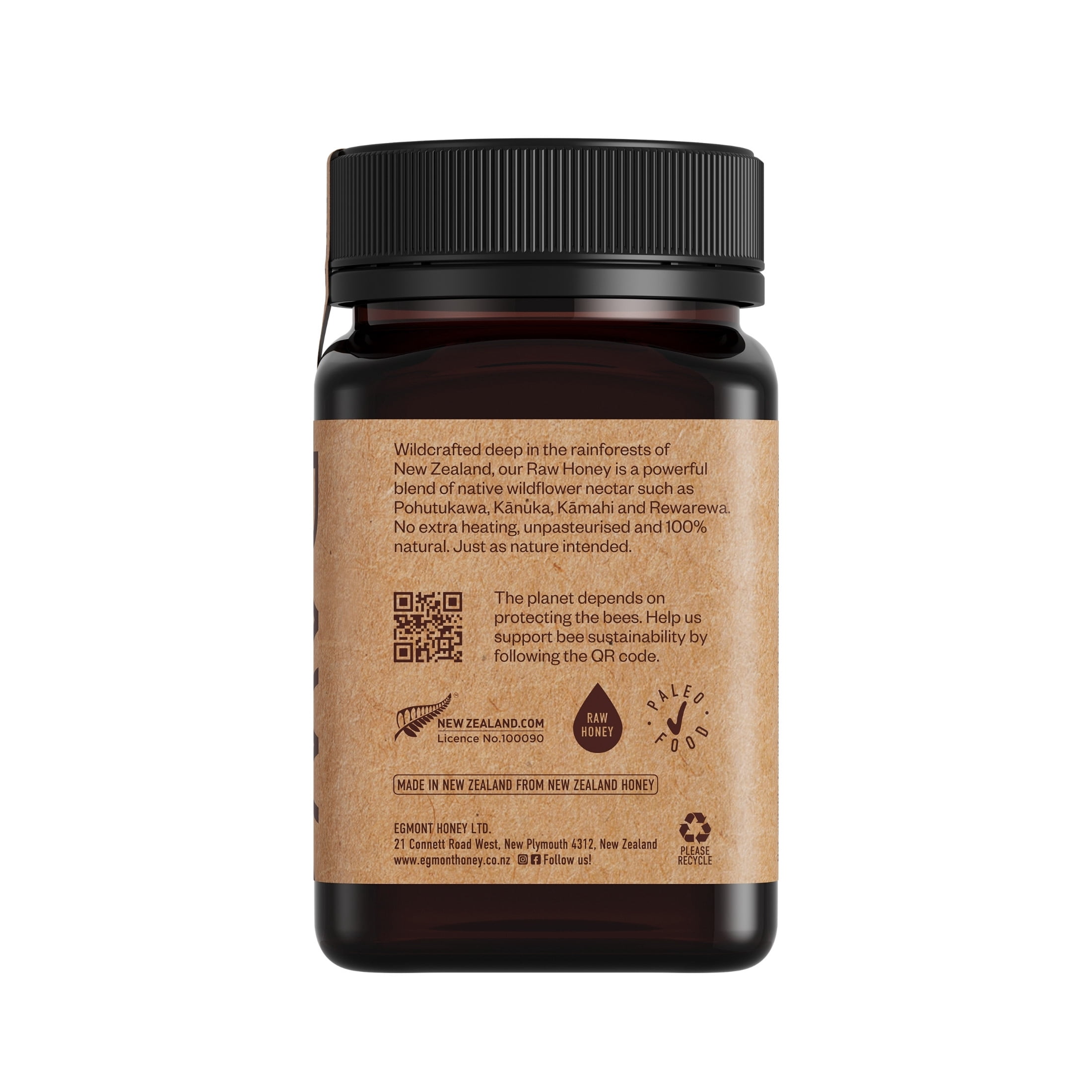 Egmont Honey Raw Honey - 100% Pure New Zealand Honey -  Non-GMO - 17.6oz (500 gram)