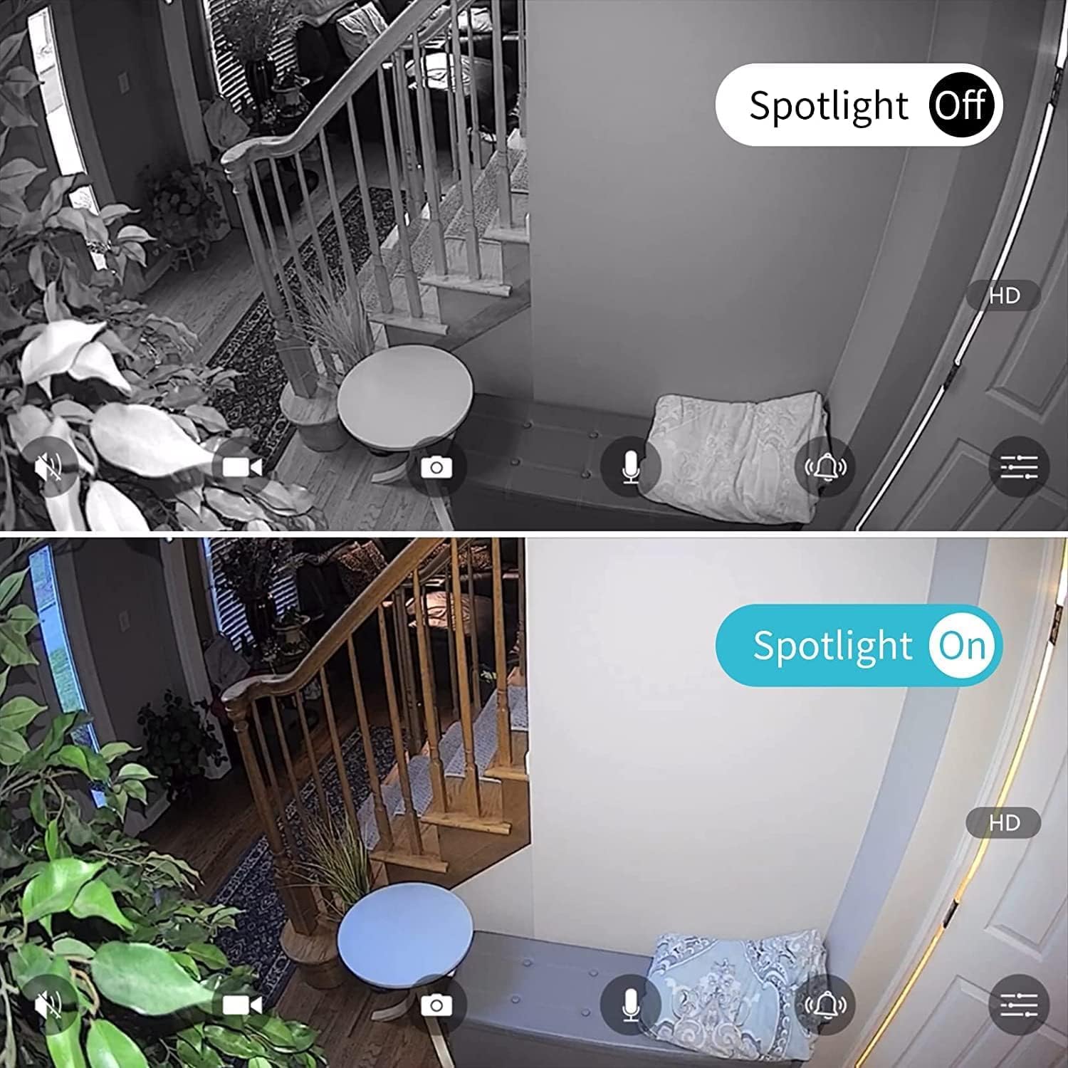 VIMTAG 2.5K 5G/2.4GHz WiFi Security Camera, Indoor/Outdoor Camera for Home Security, Baby Monitor, Motion Activated Spotlight/Siren, 2-Way Audio, Color Night Vision, Work with Alexa, Cloud, wired