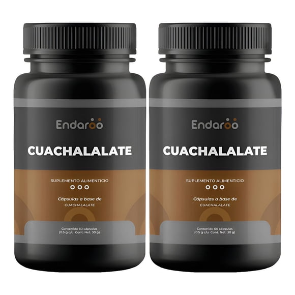 Cuachalalate 120 Cápsulas Pack, 2 Frascos 60 Capsulas C/u Sin Sabor