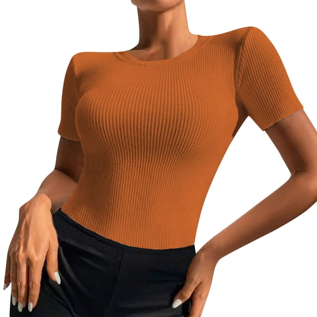 Women's Summer Sexy V Neck Knitted Solid Color Tank Top