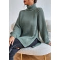 thumbnail image 5 of 1PCS High Neck Knit Mid Length - Light Green-S, 5 of 5