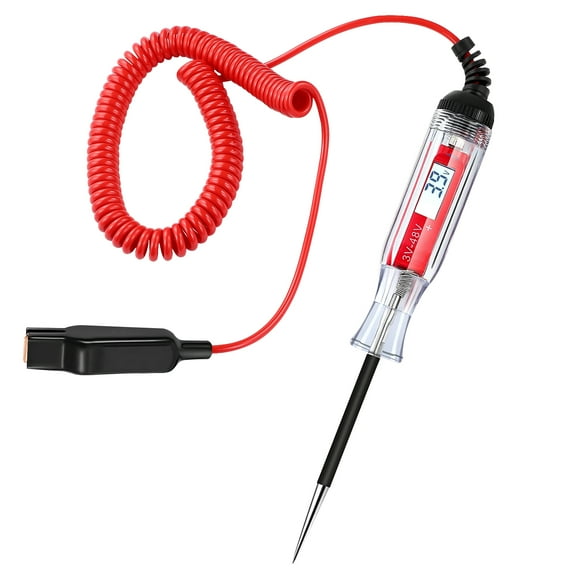 SHISUYAN VORCOOL 3-48V Digital Display Circuit Tester Automotive Test Pencil Repair Pen for Car Vehicle (Red)