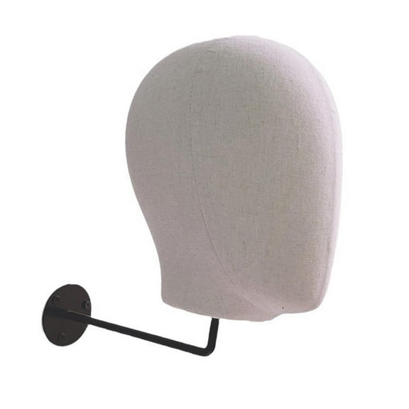 Gazechimp Mannequin Head Stand Wall Mount for Hats Cap Head Holder Manikin Head Storage Hanger for Shopping Mall Headwear Headdress