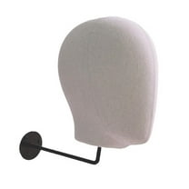 Gazechimp Mannequin Head Stand Wall Mount for Hats Cap Head Holder Manikin Head Storage Hanger for Shopping Mall Headwear Headdress