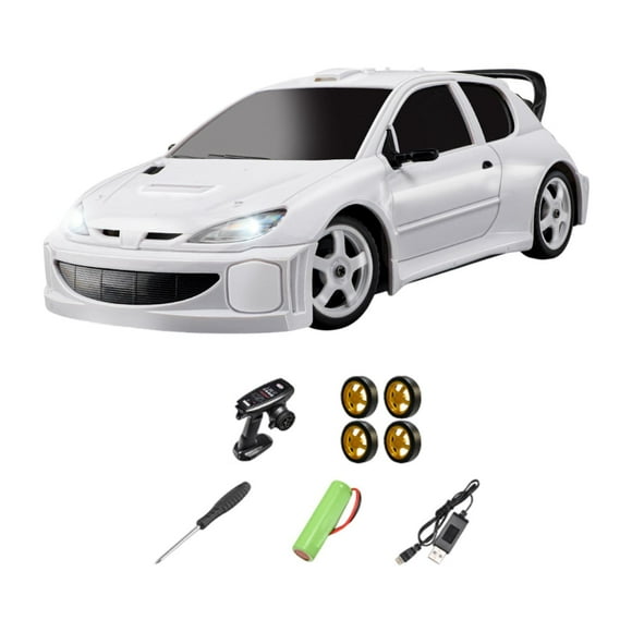 Coche de drifting RC,Coche de control remoto RC Drifting Car escala 1:28,Coches RC de mesa para drifting,regalo de cumpleaños,Modelo de vehículo de carreras RC con neumáticos de