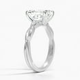thumbnail image 3 of First Jewel 14K White Gold Plated Rings - 1.7 Ct Lab Created Asscher Cut Diamond Solitaire Bands - Split Shank Engagement Rings for Women - Wedding Proposal Jewelry, 3 of 3