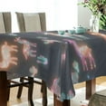 thumbnail image 5 of Yayeee Tablecloths 60" x 60" Rectangle Wrinkle Resistant Party Table Cover, Neon Llamas Pattern, 5 of 8