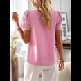 thumbnail image 4 of Blusas de Verano para Mujer, Camisas de , Conjuntos de Vacaciones Modernos, Camisetas de Corta para Negocios, Blusas Casuales de Moda. Rosa M, 4 of 10