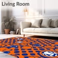 thumbnail image 2 of ODIKA 3'x5' Machine Washable Non-Slip Area Rug, Dynamic Sports Mosaic with Interlocking Playful Motifs High Traffic Rug, Orange, 677704, 2 of 5