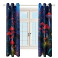 thumbnail image 4 of Enchanted Forest with Glowing Mushrooms Blackout Window Curtains for Bedroom Living Room Kicthen High Shading 2 Panels, 4 of 6