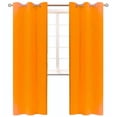 thumbnail image 6 of 2 Panels Set Thermal Insulated Window Curtain Blackout Drapes for Bedroom Kitchen Closet K68 ORANGE 63" Long Home Décor, 6 of 6