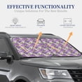 thumbnail image 4 of Windshield Sun Shade, Violets Flowers Green Leaves Foldable Car Sun Shade Windshield For Front, 2 Pieces, 4 of 4
