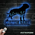 thumbnail image 3 of Craftnamesign Custom Bullmastiffs Metal Wall Art LED Light, Bullmastiffs Dog Lover Name Sign, 3 of 5