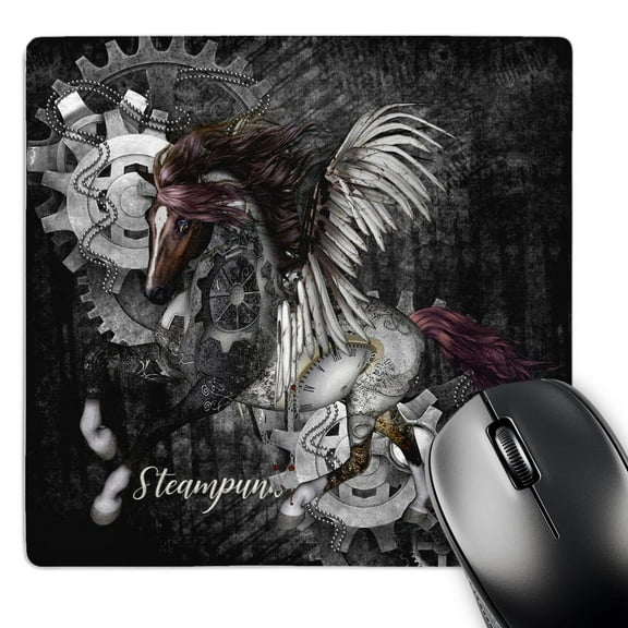 3dRose, Amazing steampunk horse with wings, MousePad