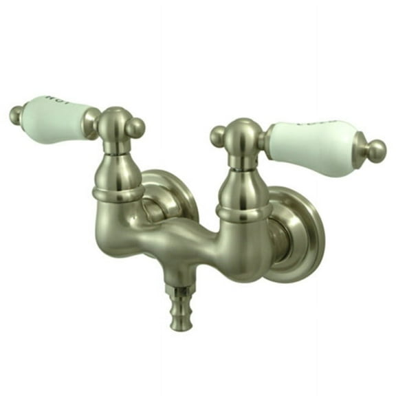 Elements Of Design Dt0318pl Double Handle Wall Mounted Clawfoot Tub Filler - Nickel