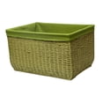 thumbnail image 3 of Cesta tejida para guardar juguetes, cesta para toallas, bolsa de lavado, organizador, cesto para ropa sucia, para juguetes, sala de estar, dormitorio, Verde, 3 of 8