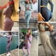thumbnail image 5 of Traje de Yoga sin costuras, conjunto deportivo, ropa de gimnasio, Fitness, Top corto de manga larga para mujer, mallas de cintura alta, conjunto de entrenamiento acanalado, chándales, 5 of 5