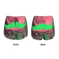 thumbnail image 3 of Balery Neon Desert Moon Pantalones cortos deportivos para mujer con forro y dos bolsillos, elásticos, para entrenamiento, gimnasio, yoga-X-Large, 3 of 7