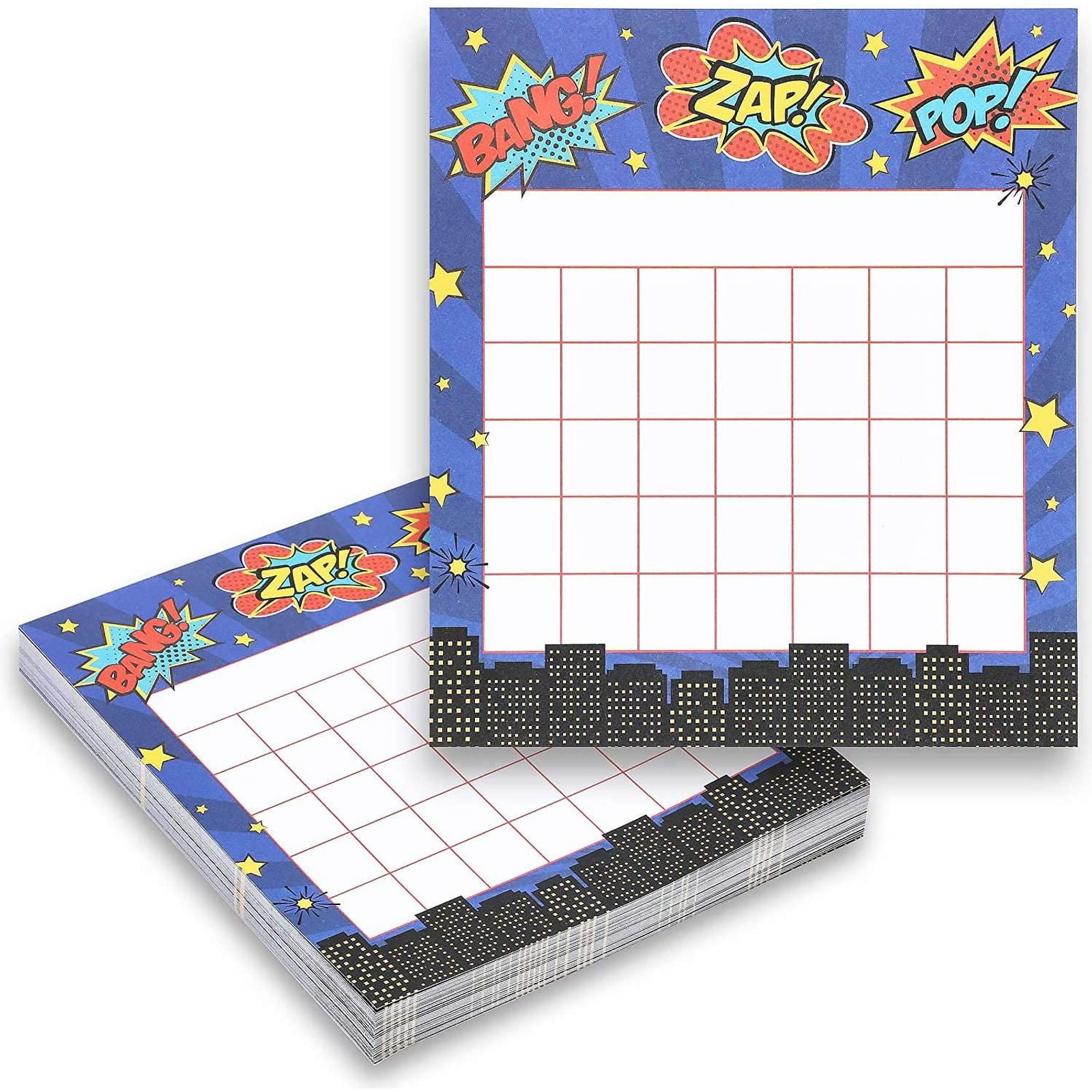 60-Pack Classroom Incentive Charts, Motivate Nice Behavior for Teachers Students, Hero Themed, 6x5.25'