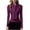 Purple, variant on Enjoytime Shirts for Women Solid Color Ribbon Half High Neck Long Sleeve Blouses Elegant Commuting Business Casual Tops Purple L