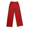 thumbnail image 5 of Resicozy High Waisted Straight Leg Suit Pants Women Business Casual Office Dress Trousers with Pockets Red M, 5 of 7