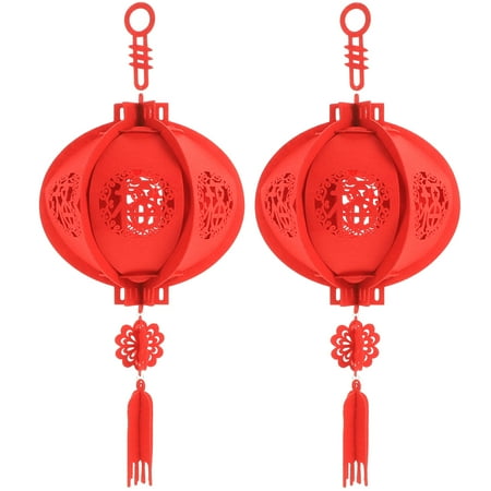

Lantern Chinese Year New Red Lanterns Festival Hanging Felt Decoration Spring Pendant Decorations Rabbit Traditional