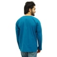 thumbnail image 4 of Atasi Men's Round Neck Kurta Cotton Roll-Over Sleeve Blue Shirt-XX-Large, 4 of 6