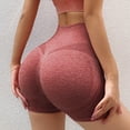 thumbnail image 4 of Pantalones cortos de yoga Cintura alta Fitness Lift Butt Mujeres Entrenamientos Leggings (L/XL) Rojo, 4 of 7