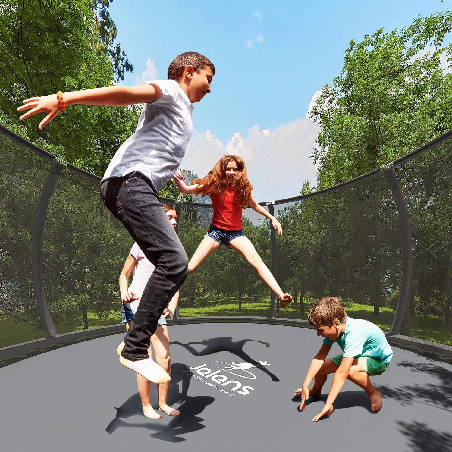 Allivate Trampoline Outdoor,12ft Trampoline with Basketball Hoop,Recreational Trampoline with Enclosure Net,Outdoor Trampoline with Ladder,Trampoline for Kids and Adult