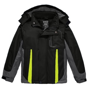 Wantdo Boys' Waterproof Ski Jacket with Detachable Hood