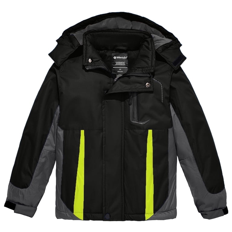 Wantdo Boys' Waterproof Ski Jacket with Detachable Hood photo 1