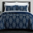 thumbnail image 4 of 9 or 6 Piece Quilt Set Medallion or Floral Pattern Print Reversible Bed In A Bag, 4 of 8