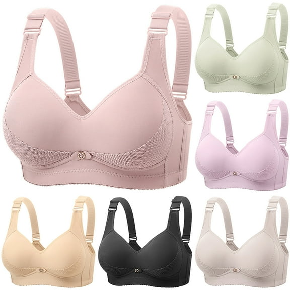 Ashirexll Bras for Women No Underwire, Push Up Bra, Maternity Sleeping Bra Wireless Soft Support