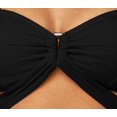 thumbnail image 4 of Women Tie Shoulder Bikini Swimsuits Solid Color High Cut Bathing Suits 2 Piece Swimwear, 4 of 7