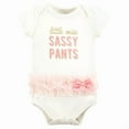 thumbnail image 3 of Hudson Baby Infant Girl Cotton Bodysuits, Miss Sassy Pants, 0-3 Months, 3 of 5