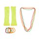 thumbnail image 5 of 9pcs / Set Womens 70s 80s Cosplay Party Collar Pulsera Guantes largos Set - Amarillo Sunnimix Disfraz de fiesta Rave de los años ochenta, 5 of 8