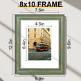 thumbnail image 2 of decorUhome 8x10 Picture Frames Set of 2, Display 5x7 Pictures with Mat or 8x10 without Mat, Wall and Tabletop Display Photo Frames, Rustic Green, 2 of 7