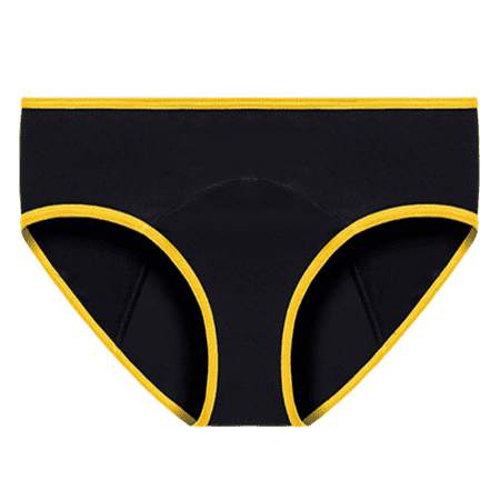 Fulorrnie Underwear for Women Plus Size Briefs Leakproof Breathable Panty Period Comfort Waist Elastic Flat Seams Panties Yellow XXXL