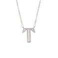 thumbnail image 2 of HYLLai Name Necklace for Women, Customizable Initial Pendant, Silver Plated Chain, Personalized Gift for Mom, Daughter, or Friend (T), 2 of 4