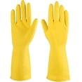 thumbnail image 1 of Guantes de limpieza de goma amarillos 1 par para el hogar, reutilizables, 1 of 5