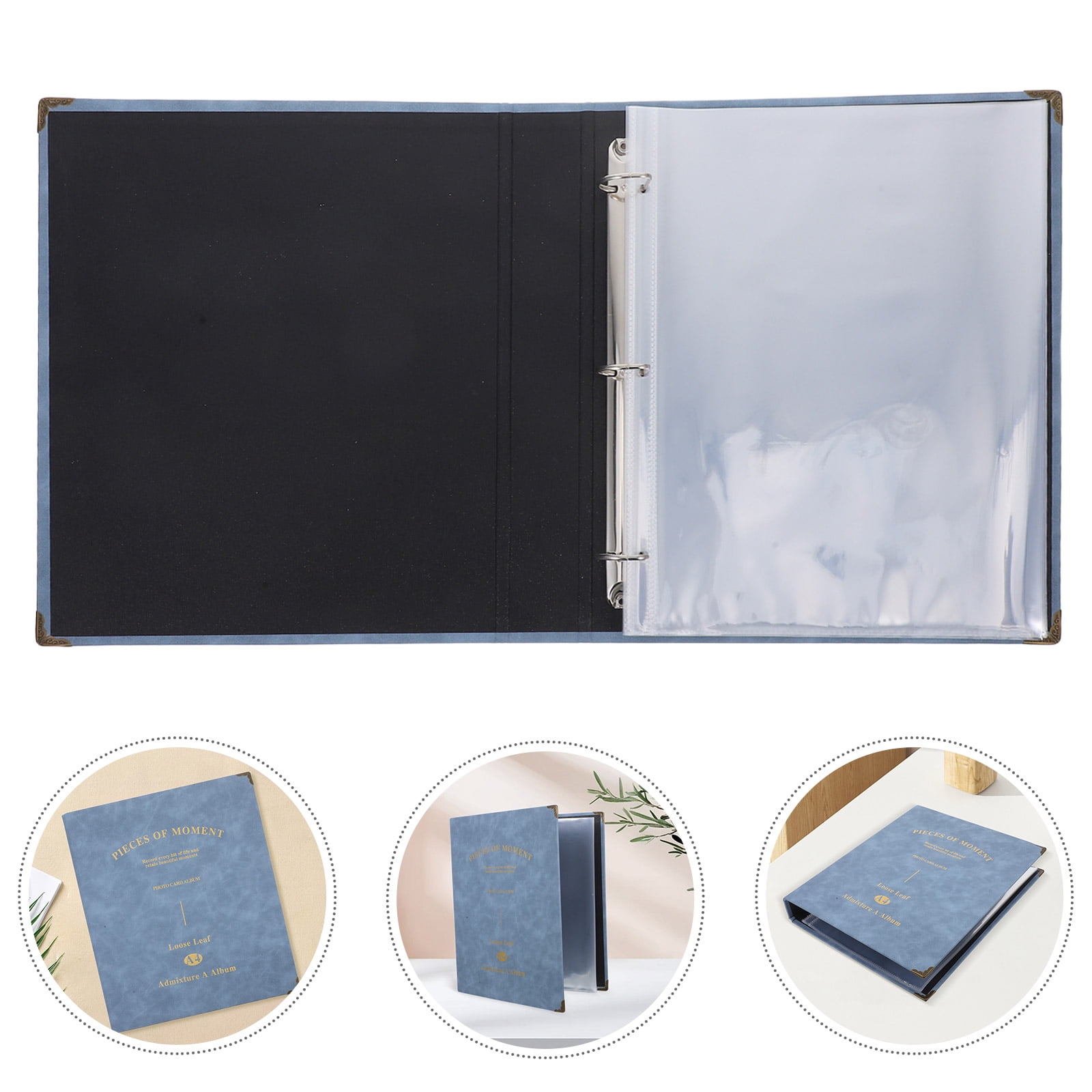 EXHUMKY Lightweight Photo Album Scrapbook Memory Book Organizer for Craft Projects Keepsake Storage Photo Display