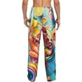 thumbnail image 3 of Picia Surreal Seafood Extravaganza Mens Soft Woven Cotton Elastic Waistband Sleep Pajama Pant Lounge Sleep Pant With Pockets And Drawstring-Small, 3 of 9