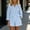 Blue, variant on Floleo Women Striped Two Piece Co Ord Outfits, Turn Down Collar Button Down Roll Sleeve Blouse Elastic Waist Cuffed Shorts Casual Matching Suit With Side Pockets (Blue,M)