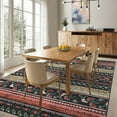 thumbnail image 2 of HOMERRY Floral Print Non Slip Area Rug 10' x 13' for Living Room Washable Indoor Carpet, Black Red, 2 of 6