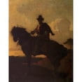 thumbnail image 2 of François-Nicolas Chifflart 20x24 Black Ornate Framed Double Matted Museum Art Print Titled: Berger on Horseback in the Rome Countryside (1855-1859), 2 of 5