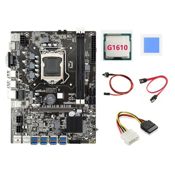 Matsuzay Placas principales de PC B75, escritorio profesional multifuncional, suministro de PC B75, repuestos de PC B75 resistentes al desgaste Juegos de teclado y mouse para computadora
