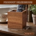 thumbnail image 2 of 2pcs Acacia Wood Remote Control Holder, Tabletop Wooden Remote Caddy, TV Controller Organizer for Living Room and Nightstand, Brown, 2 of 9