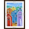 thumbnail image 5 of Art.com Rainbow Beach Huts Art Print by Peter Adderley, Brown Frame Wall Art, 32" x 44", 5 of 5
