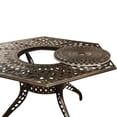 thumbnail image 2 of CC Outdoor Living 63” Bronze Hexagonal Ornate Cast Aluminum Outdoor Patio Table, 2 of 2