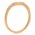 thumbnail image 2 of Dazzlingrock Collection Round White Diamond Wedding Stackable Guard V Chevron Band for Women (0.10 ct, Color I-J, Clarity I2-I3) in 18K Rose Gold, Size 6.5, 2 of 5